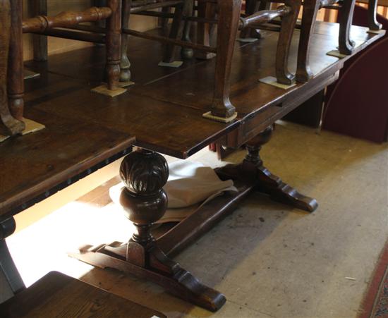 Oak draw leaf refectory table